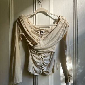 & Othet Stories Scrunchy off the shoulder Top